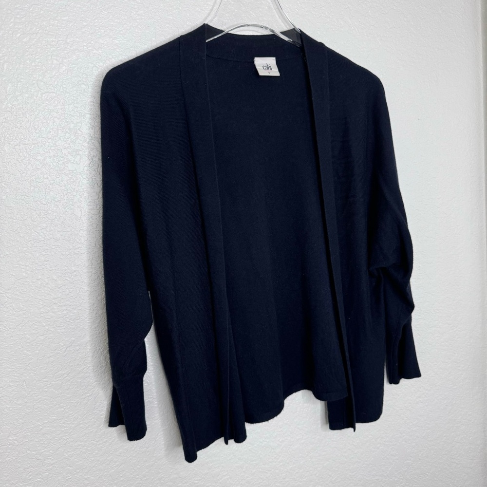 Cabi Portico Shrug Open Front Navy Blue Sweater Cardigan Size Small #5013 - Picture 3 of 5